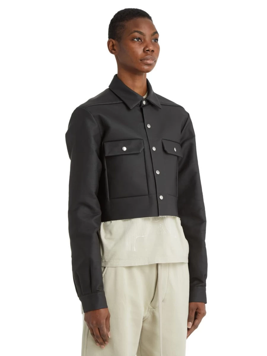 Rick Owens DRKSHDW Cropped Woven Jacket - Stylish Outershirt for Men & Women