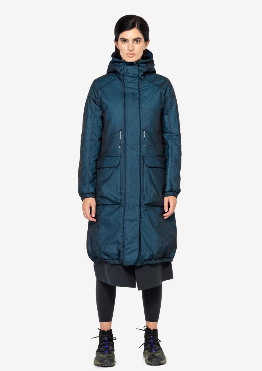 KRAKATAU Long Parka Zeroth - Waterproof Winter Coat for Men & Women, Lightweight Insulated Jacket with Hood, Windproof Outdoor Parka