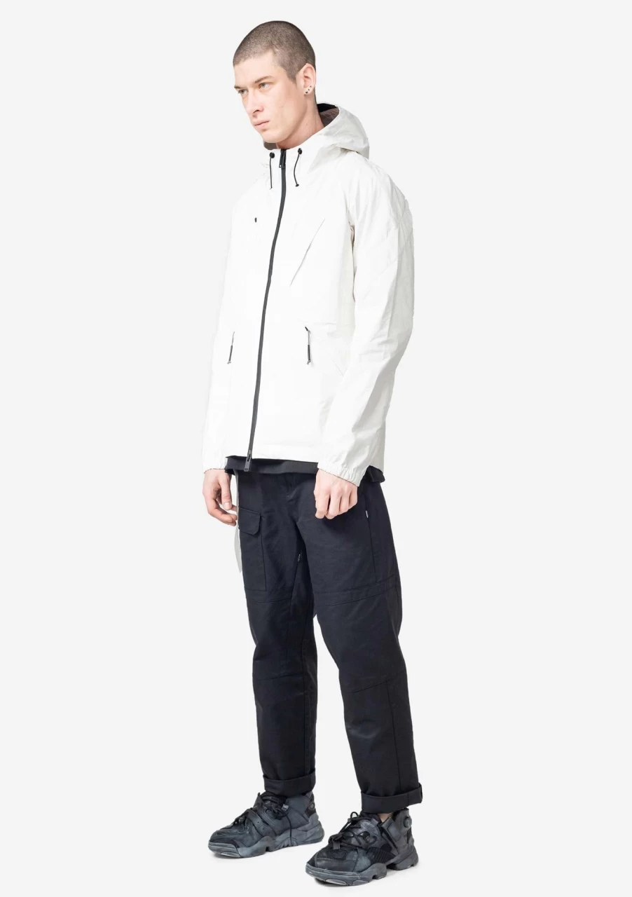 KRAKATAU Men's 3L Tyvek Lightweight Waterproof Hooded Jacket - Breathable Windbreaker for Outdoor Activities